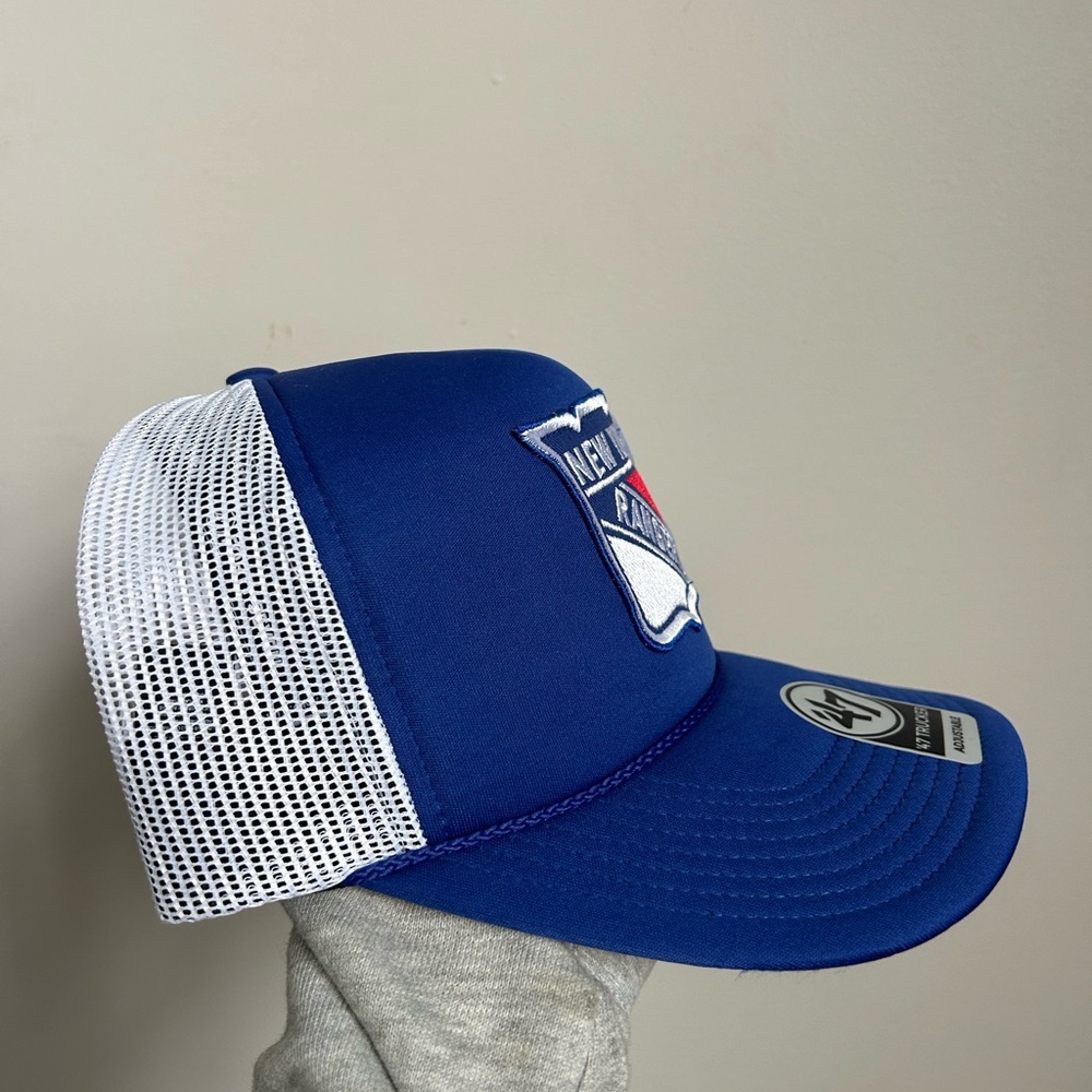 47 Royal Blue New York Rangers Adjustable Trucker Cap - Picture 2 of 7